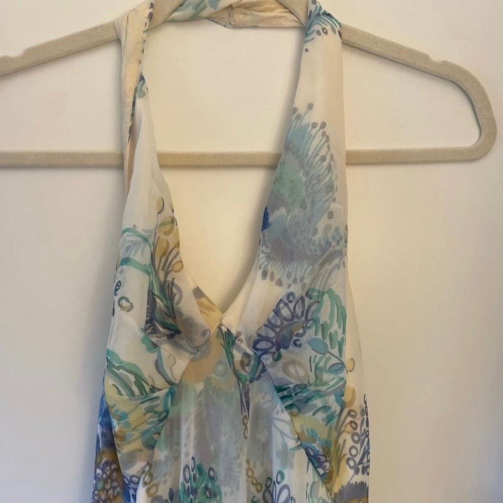 Floral Maxi Dress - Blue and Green - Picture 4 of 6